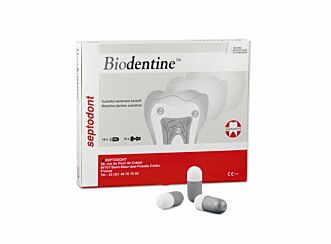 Biodentine, bioactief dentinesubstituut van Septodont
