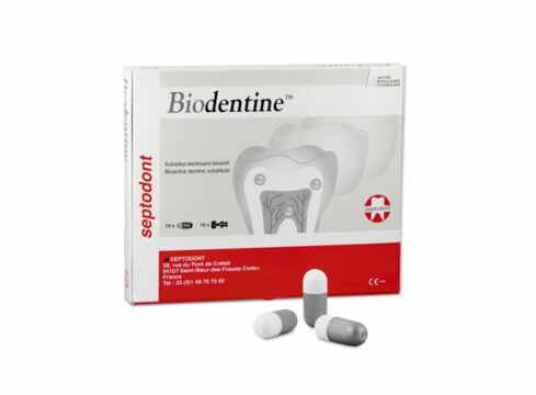 Biodentine, bioactief dentinesubstituut van Septodont
