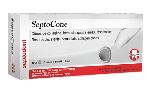 SeptoCone, hemostatische collageen kegels